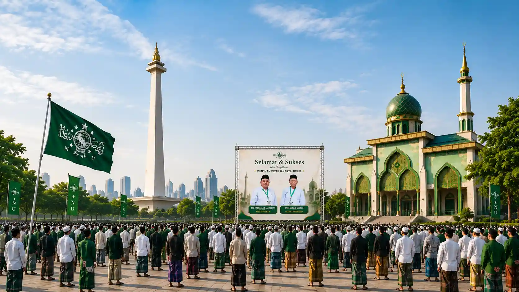 Kebersamaan pengurus dan warga PCNU Pengurus Cabang Kabupaten Bogor